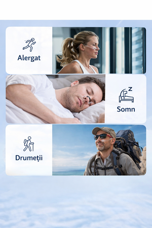 Set 60 bucati Kit Anti-Sforait cu Dilatator Nazal + Benzi Magnetice Reutilizabile - Boomsale.ro