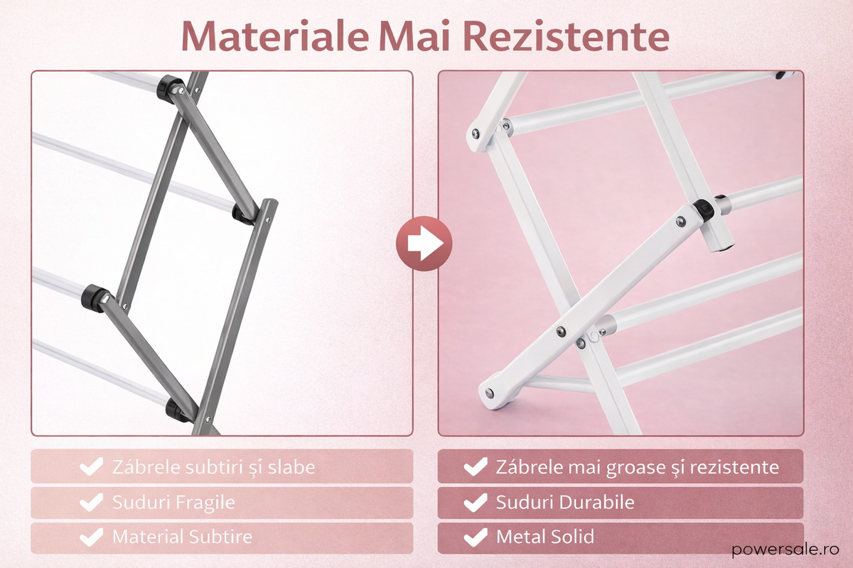 Uscător de rufe vertical pliabil 40-75x37x105 cm – Suport uscare haine compact, extensibil și stabil pentru interior - Boomsale.ro
