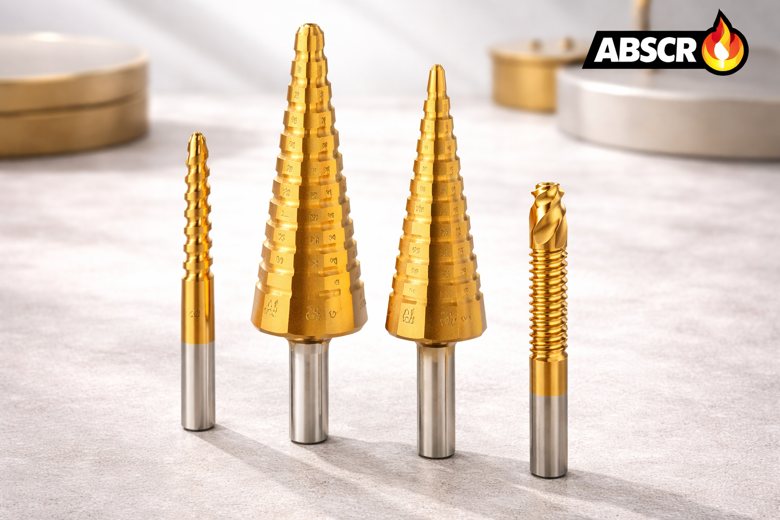 Set Burghie Conice în Trepte , 4–32 mm, 6 Piese – Găurire Multiplă, Precizie Ridicată, pentru Metal, Lemn și Plastic - Boomsale.ro