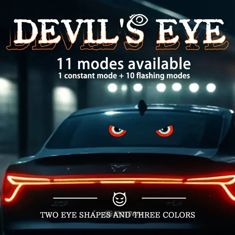 Set 2x Lămpi LED „Ochi de Diavol” pentru Mașină – Efecte Amuzante, Atmosferă Cool, Alimentare USB, Fără Cabluri - Boomsale.ro