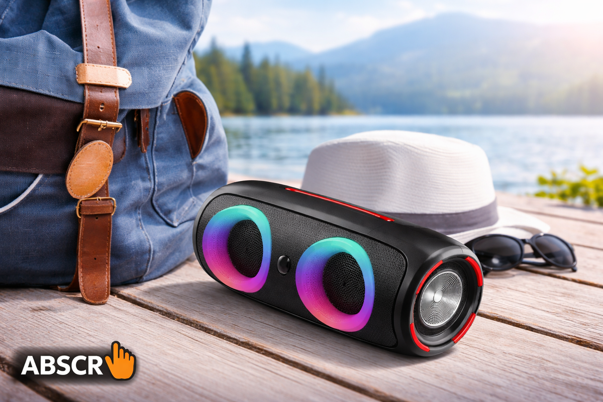 Boxă Portabilă rezistenta la apa Bluetooth 5.0 30W – 4000mAh, Lumini RGB, IPX6, USB/AUX/SD/FM, Sunet Puternic, Portabilă - Boomsale.ro