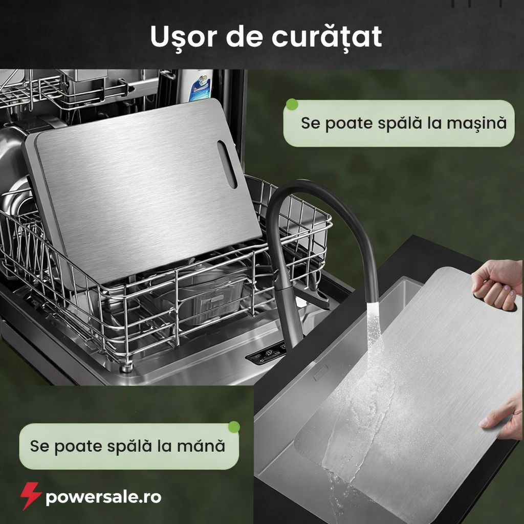 Set 2 tocatoare de bucatarie din otel inoxidabil, rezistente si usor de curatat, 35 x 24 cm - Boomsale.ro