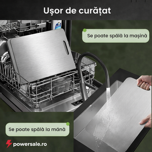 Set 2 tocatoare de bucatarie din otel inoxidabil, rezistente si usor de curatat, 35 x 24 cm - Boomsale.ro