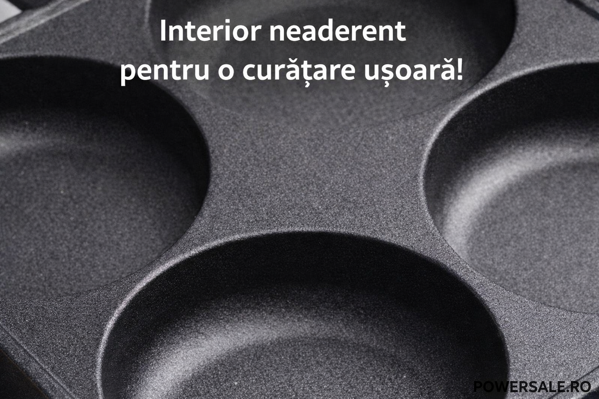 Tigaie 4 compartimente + Presa usturoi CADOU - Boomsale.ro