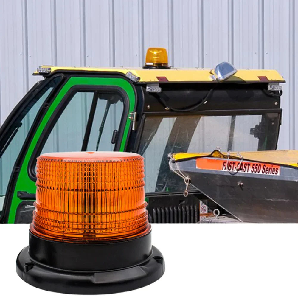 Girofar auto LED galben cu efect de rotatie sau stroboscopic 12V / 24V - Boomsale.ro