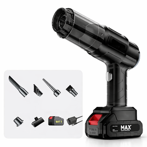 Aspirator Auto 6 in 1 Fara Fir, pentru Casa, Masina, Calculator, Birou, Putere 150W, Eficienta Mare, Functii de Aspirare, Suflare, Vidare, Filtru HEPA, Perie Detailing, Negru - Boomsale.ro