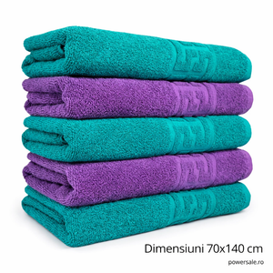 Set 5 Prosoape Baie 70x140 cm din Bumbac Premium – Absorbante, Moi si Rezistente - Boomsale.ro