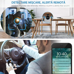 Set 3 camere de supraveghere WiFi HD 1080P – monitorizare interioara, detectie miscare - Boomsale.ro