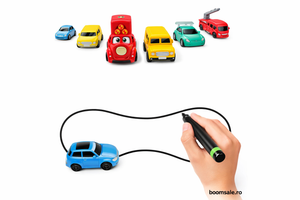 Mașinuță Magică pe Traseu cu Marker Inclus – Jucărie Interactivă Educativă pentru Copii, Urmărește Linia Desenată - Boomsale.ro