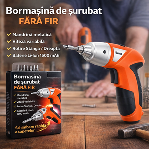 Set scule complet pentru casa si atelier – Trusa 40 chei tubulare din otel + Surubelnita electrica cu 45 accesorii - Boomsale.ro