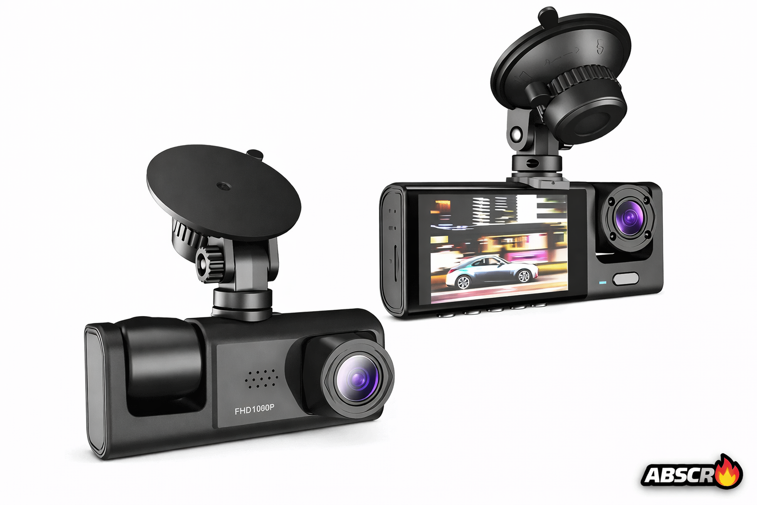 Camera auto DVR 3 canale, fata + interior + spate, Full HD 1080P, unghi larg 170°, ecran 2 inch, vedere nocturna, G-sensor, inregistrare in bucla - Boomsale.ro