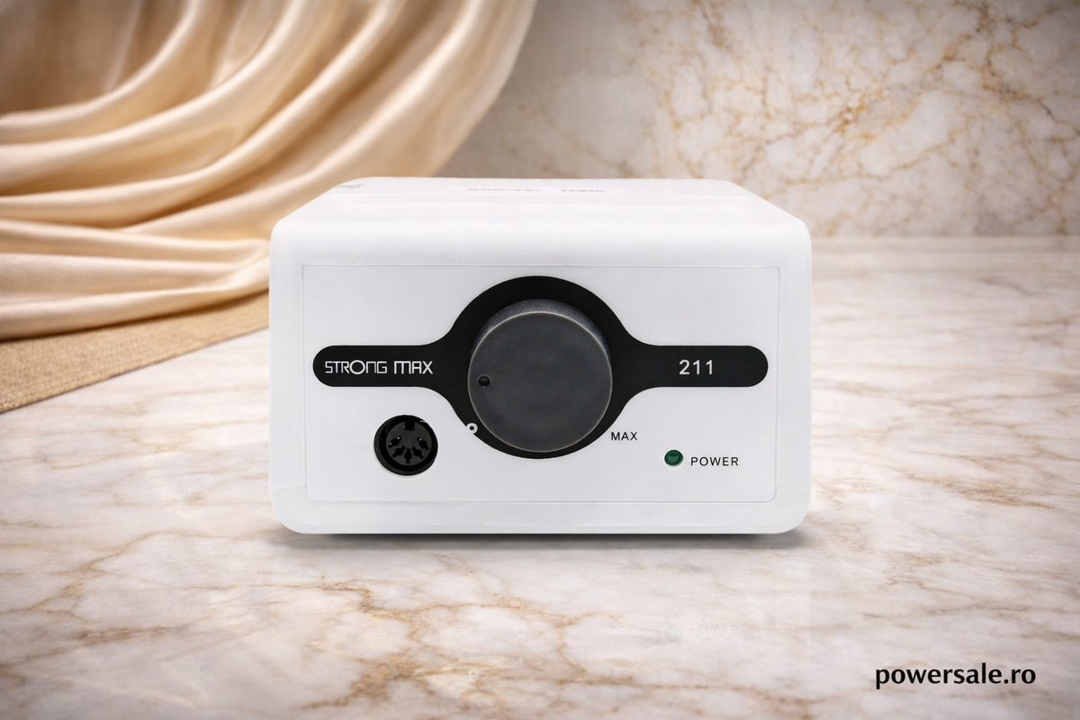 Pila Electrică Strong Max 211, 65W, 35000 RPM – Freză Unghii Profesională Manichiură & Pedichiură Albă - Boomsale.ro