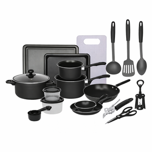 Set Ustensile Bucătărie Premium 22 pcs – Oale, Tigăi și Accesorii - Boomsale.ro