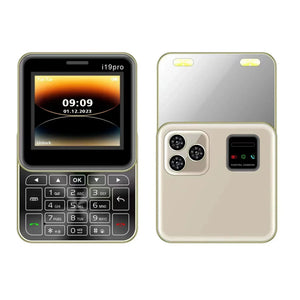 Telefon Mini i19 Pro Slide Button – 2.4", Dual SIM, 2G GSM, camera, FM, Bluetooth, butoane, deblocat - Boomsale.ro