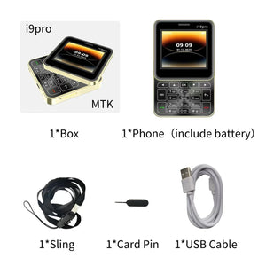 Telefon Mini i19 Pro Slide Button – 2.4", Dual SIM, 2G GSM, camera, FM, Bluetooth, butoane, deblocat - Boomsale.ro