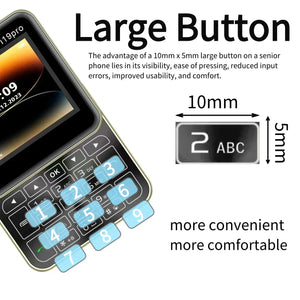 Telefon Mini i19 Pro Slide Button – 2.4", Dual SIM, 2G GSM, camera, FM, Bluetooth, butoane, deblocat - Boomsale.ro