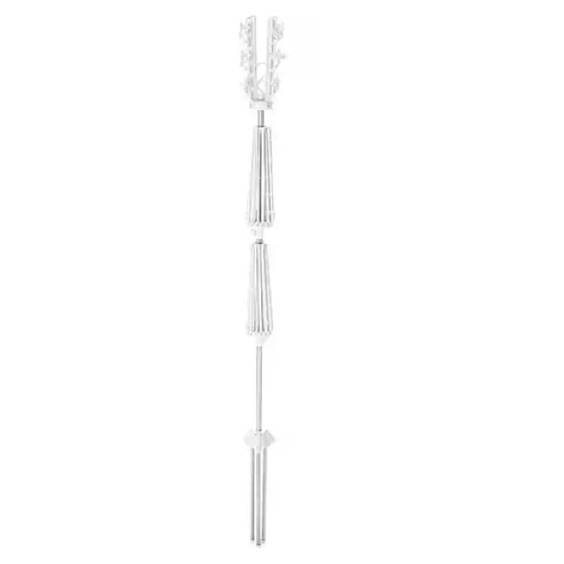 Uscator de rufe vertical, cu 3 niveluri rotative, 1 nivel cu clesti, pliabil, uscor de depozitat, din metal si plastic, alb/argintiu - Boomsale.ro