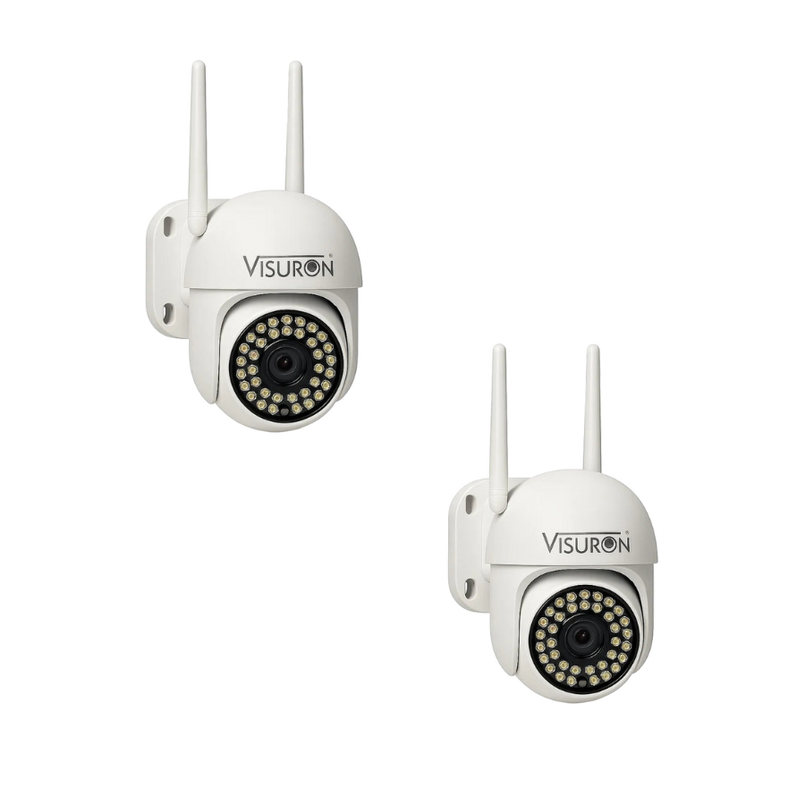 Set 2 Camere Supraveghere Wi-Fi Visuron – Viziune Nocturnă, 38 LED IR, Full HD 1080p - Boomsale.ro