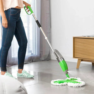 Mop triplu cu rezervor pulverizator, 3 capete rotative cu diametru 20 cm, 3 lavete microfibra, rezervor 600 ml - Boomsale.ro