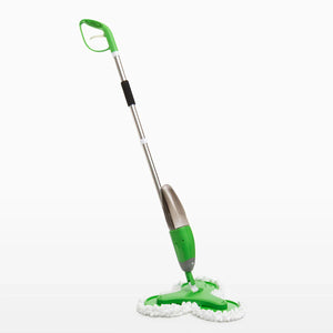 Mop triplu cu rezervor pulverizator, 3 capete rotative cu diametru 20 cm, 3 lavete microfibra, rezervor 600 ml - Boomsale.ro
