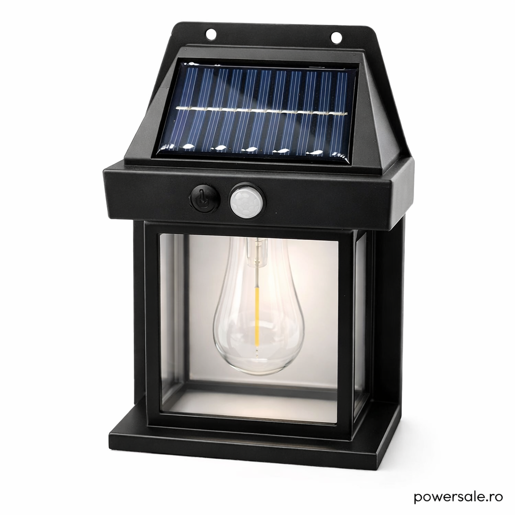 Set 8 Bucăți Lampă Solară de Perete Exterior cu Senzor de Mișcare și Senzor Crepuscular, 3 Moduri Iluminare - Boomsale.ro