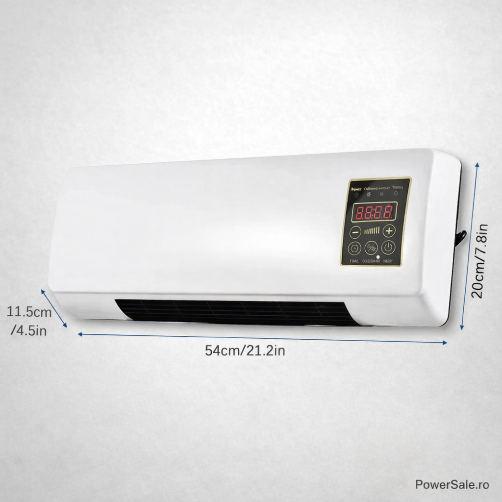 Aeroterma Portabila 2 in 1 cu Telecomanda – Racire si Incalzire Rapida, Control Digital, Design Compact - Boomsale.ro