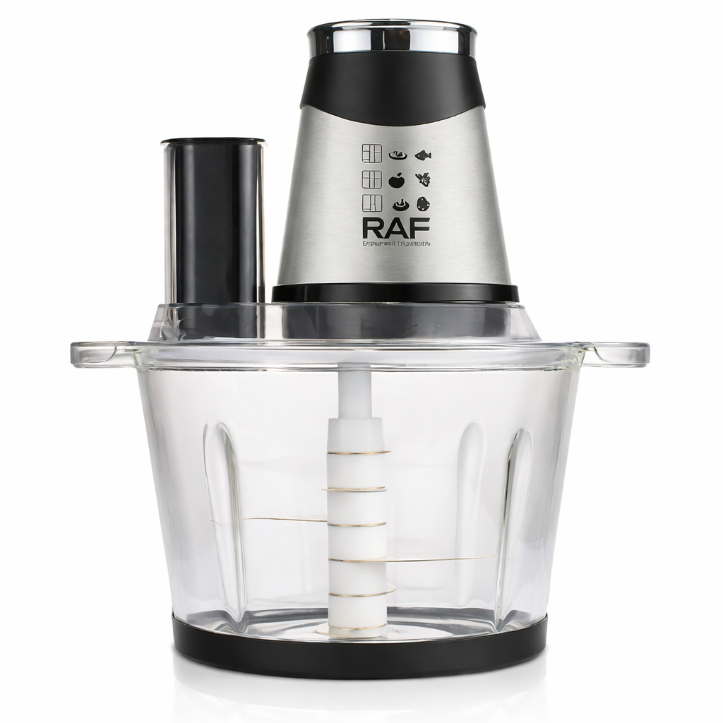 Tocator electric RAF 7058 multifunctional 600W, bol 3L, 3 viteze, pentru carne, legume si fructe - Boomsale.ro