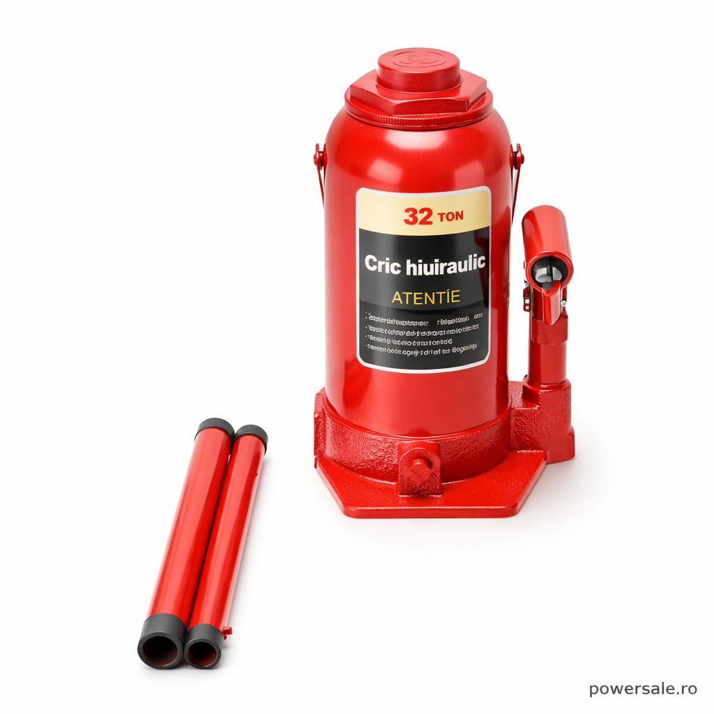 Cric hidraulic profesional 32 tone – ridicare sigură pentru camioane, tractoare și utilaje grele - Boomsale.ro
