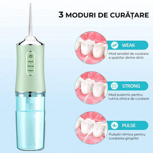 Set 2 bucati Irigator Bucal Portabil cu Rezervor 220 ml - Boomsale.ro