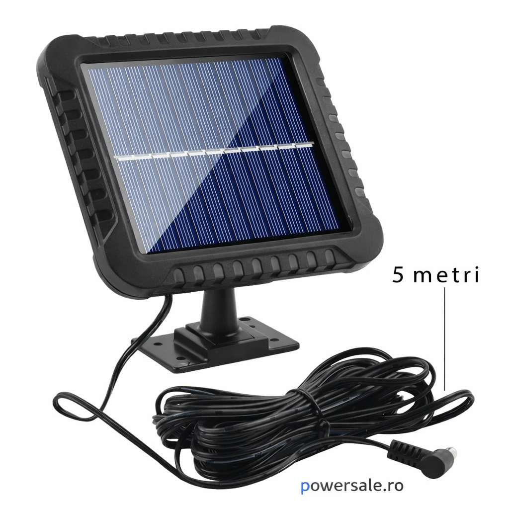 Set 4 Lampi Solare cu Panou Solar, 6 COB, Senzor de Miscare, Telecomanda - Boomsale.ro