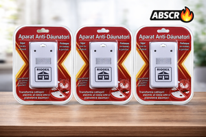 Set 3 Bucati Aparat Antigandaci si Antirozatoare RIOOEX Plus – Dispozitiv Ultrasunete Anti Insecte si Soareci, Alb - Boomsale.ro