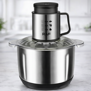 Tocator electric RAF R.7025, 1000W, bol inox 5L, 2 viteze, lame din otel inoxidabil - Boomsale.ro