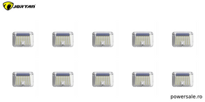 Set 10 Bucăți Lampă Solară LED 90 LED-uri, Senzor de Mișcare, IP65 Impermeabilă, Panou Solar, Lumină Alb Rece pentru Curte, Grădină, Terasă – JORTAN - Boomsale.ro