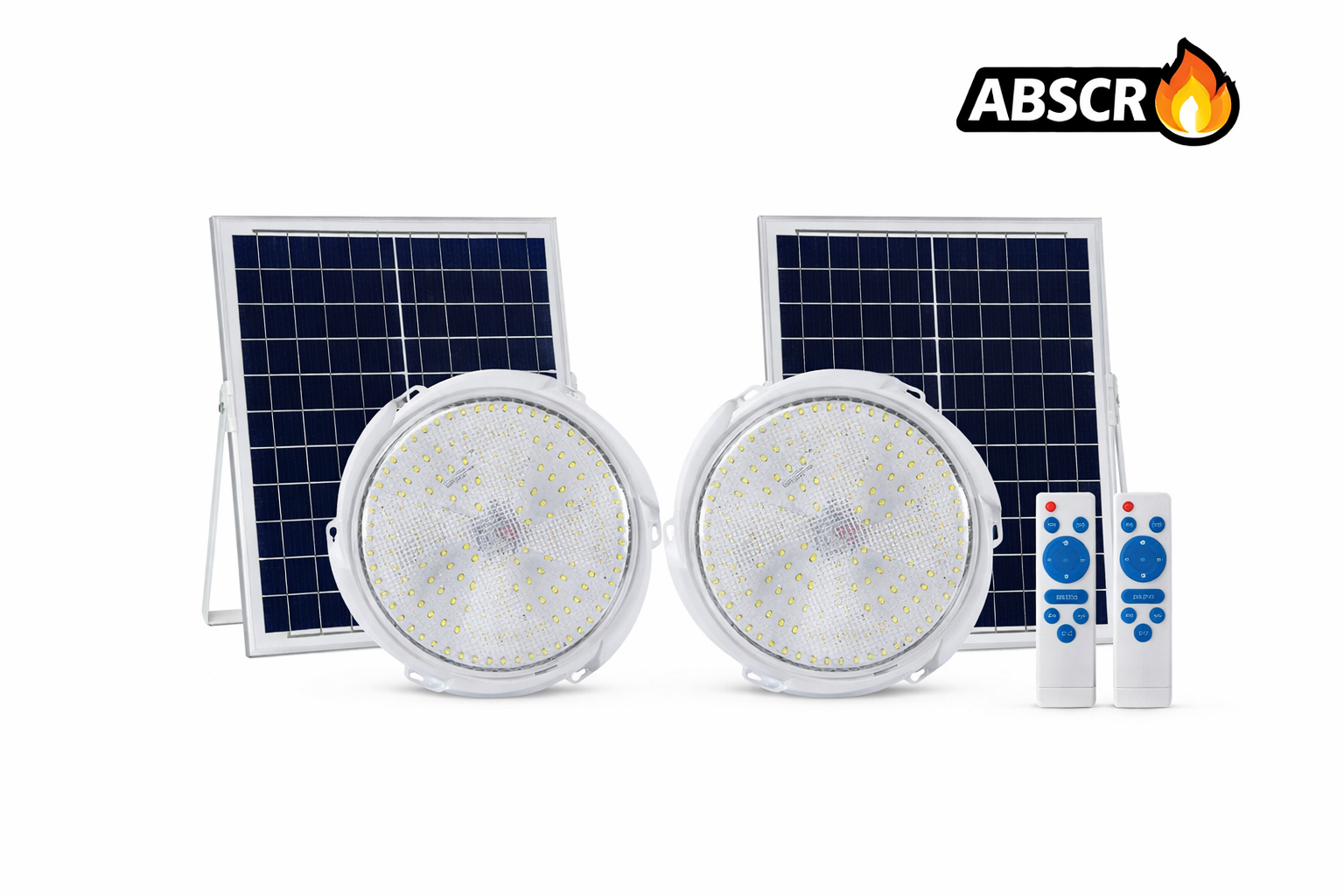 Set 2 Lampi LED 200W cu Panou Solar si Telecomanda – Iluminare Exterior Ultra Puternica, Autonomie Mare, IP65 - Boomsale.ro