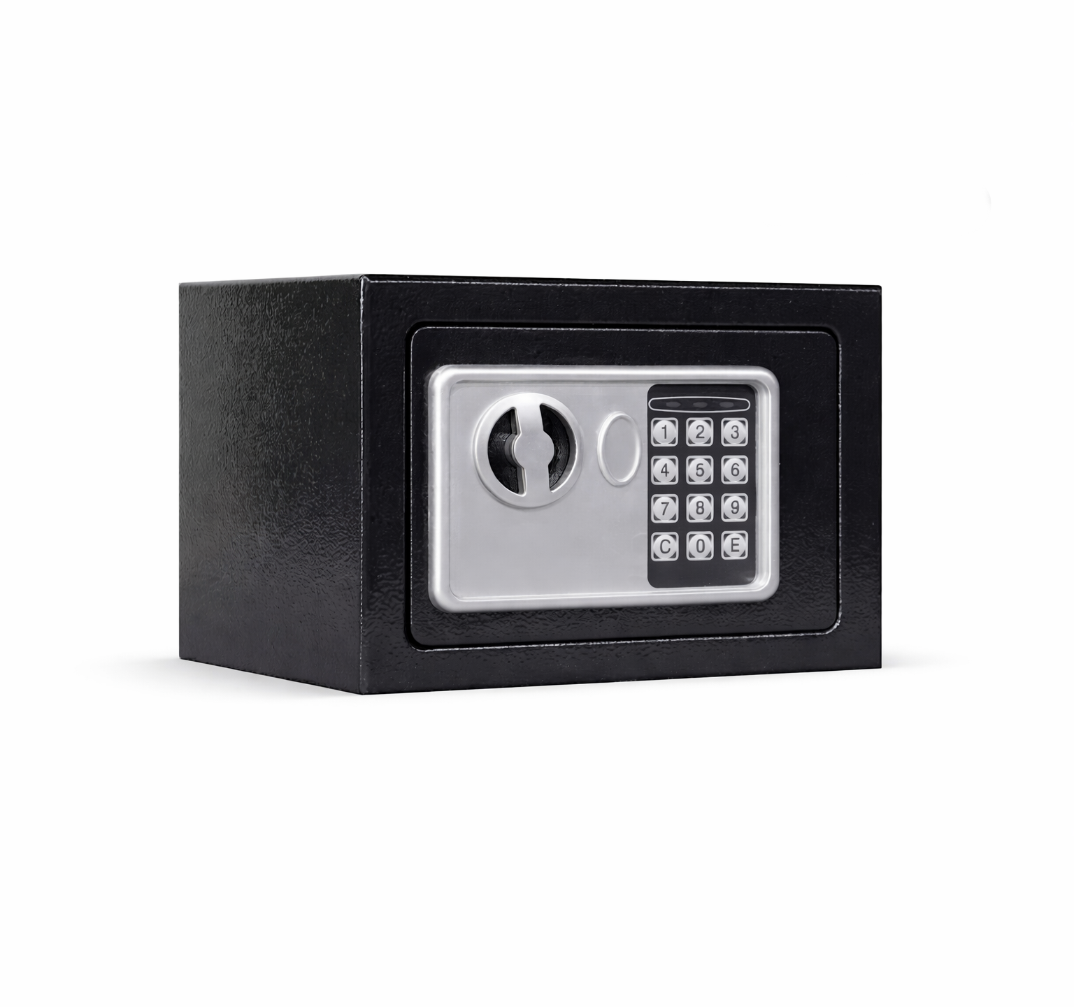 Seif din Oțel cu Închidere Electronică și Cheie 170x230x170 mm – Seif Securizat pentru Bani, Bijuterii și Documente - Boomsale.ro