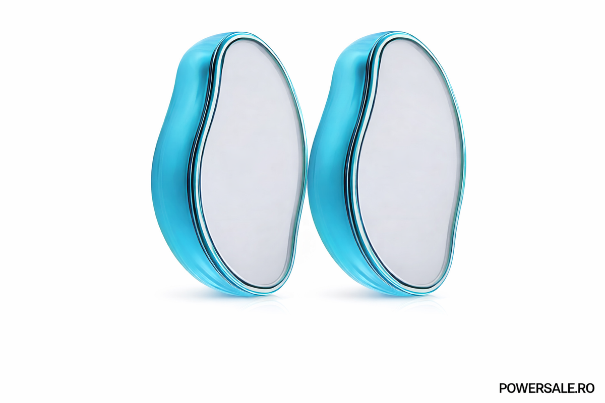 Set 2 Bucăți Dispozitiv Nano Glass pentru Îndepărtarea Părului – Epilare Rapidă, Delicată și Reutilizabilă, Efect de Piele Fină - Boomsale.ro
