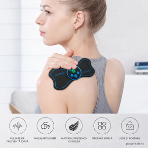 Aparat EMS pentru tonifiere abdomen și brațe + CADOU Mini Aparat Masaj Cervical cu impulsuri - Boomsale.ro