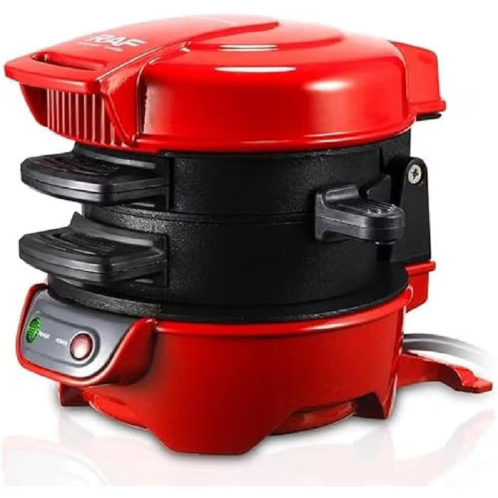 Aparat de facut burgeri sau sandwich-uri RAF 600W, Rosu - Boomsale.ro