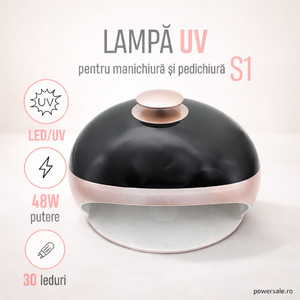 Lampă UV LED 48W Global Fashion S1 pentru Manichiură și Pedichiură – 30 LED-uri, Timer 10/30/60s, Senzor Automat - Boomsale.ro