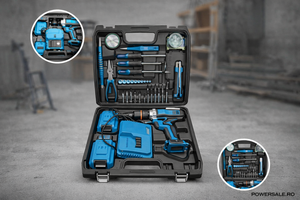 Set Bormașină Electrică cu Acumulator 48V, 2 Baterii, Accesorii și Valiză Profesională - Boomsale.ro