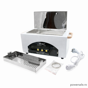 Sterilizator Profesional cu Aer Cald Global Fashion GF-360T cu Display Digital, 300W, 0-200°C + CADOU 100 Pungi Kraft Sterilizare 130×200 mm - Boomsale.ro