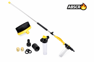 Aparat de Spalat cu Presiune cu Rezervor Detergent si Perie Rotativa – Kit Curatare Auto, Terasa, Gradina - Boomsale.ro