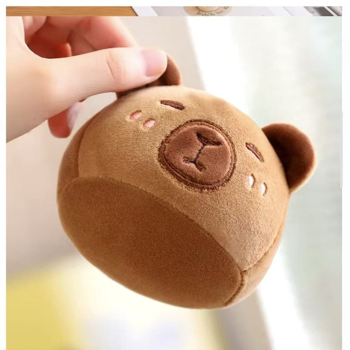 Capibara de Plus cu 6 Pui, Maro, 50 cm,Set Jucării Pufoase - Boomsale.ro