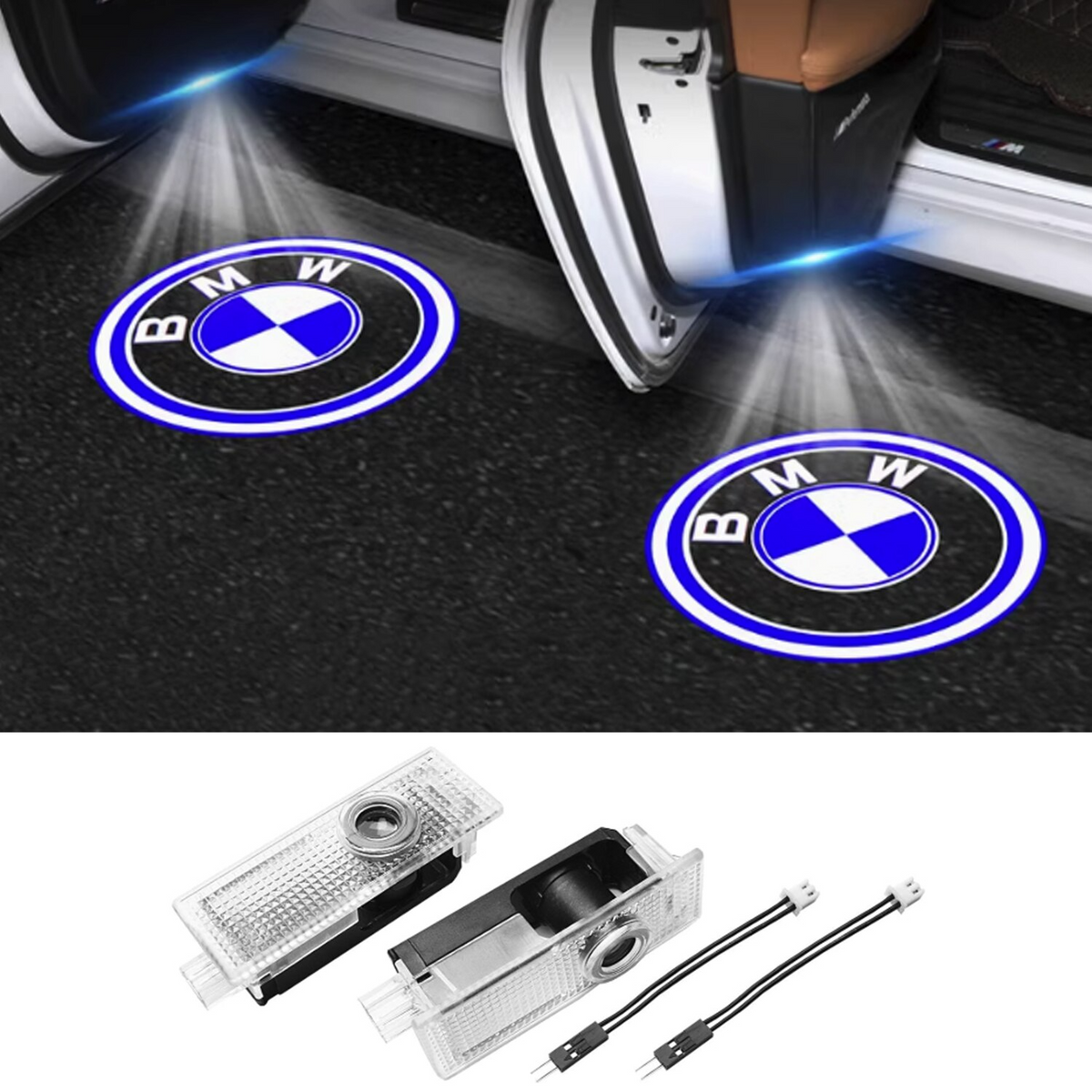 Set 2 Proiectoare LED pentru Usi Auto BMW, 12V 5W - Boomsale.ro