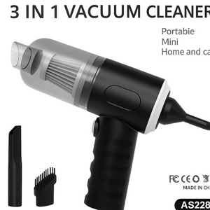 Aspirator Portabil, 3 in 1, Ideal pentru Masina, Casa si Birou, Putere 120W, Autonomie 20 Minute, Functie Aspirare si Suflare - Boomsale.ro