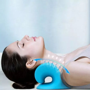 Set 2 Perne cervicale pentru gat si umeri, dispozitiv tractiune si relaxare musculara, culoare albastra - Boomsale.ro