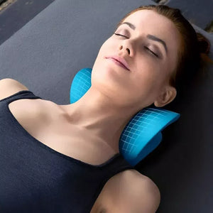 Set 2 Perne cervicale pentru gat si umeri, dispozitiv tractiune si relaxare musculara, culoare albastra - Boomsale.ro