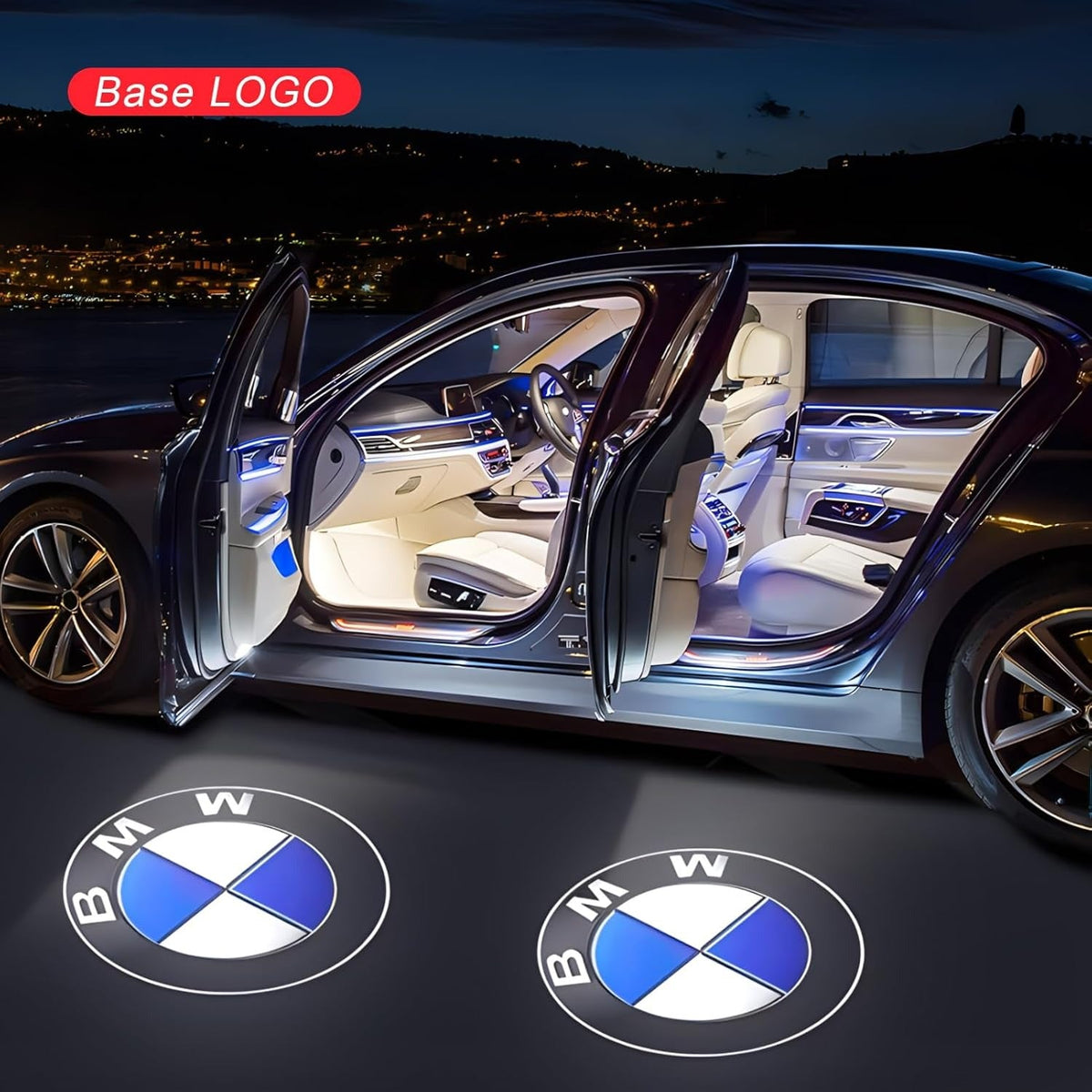 Set 2 Proiectoare LED pentru Usi Auto BMW, 12V 5W - Boomsale.ro