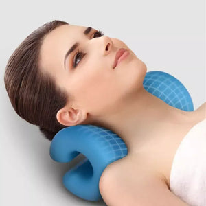 Set 2 Perne cervicale pentru gat si umeri, dispozitiv tractiune si relaxare musculara, culoare albastra - Boomsale.ro