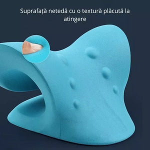 Set 2 Perne cervicale pentru gat si umeri, dispozitiv tractiune si relaxare musculara, culoare albastra - Boomsale.ro